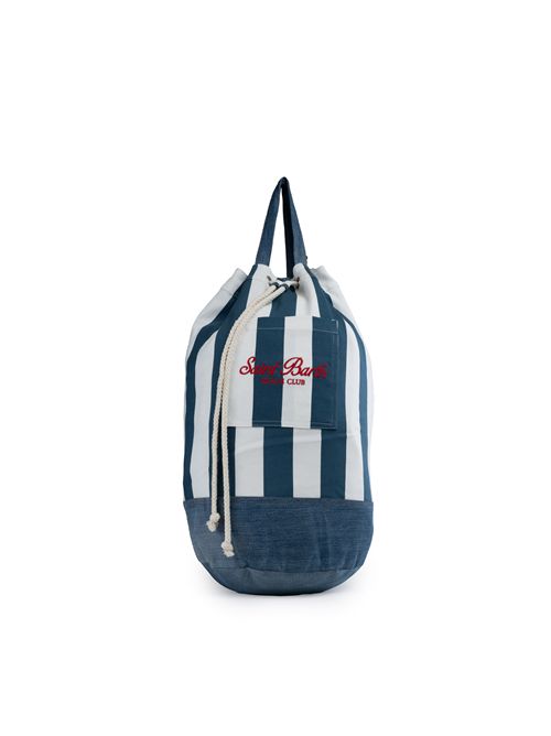 Zaino da spiaggia con stampa a righe Bianco/Denim Mc2 Saint Barth | BEACH BACKPACK01467H STRIPES POP V 61 EMB